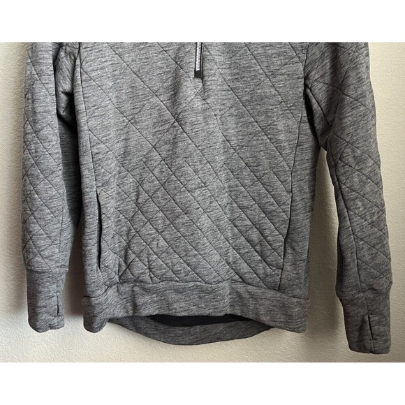 Lululemon Forever Warm 1/2 Zip Quilted Pullover Women's 10 - Gray - Picture 3 of 9